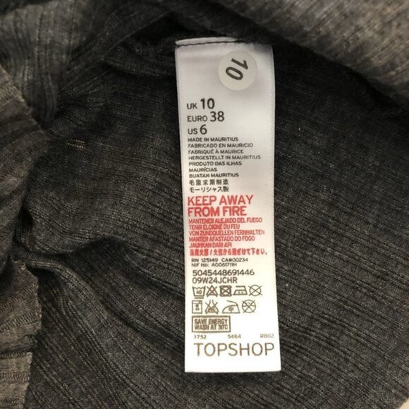 TopShop Crop Top Shirt Fitted Stretch Short Sleeve Casual NWT - Picture 8 of 12